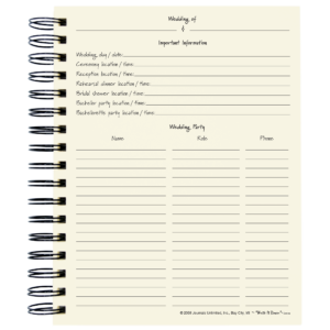 Wedding Planner, My Wedding Journal