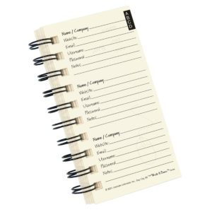 Online Accounts, My Password Journal