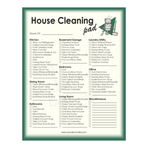 House Cleaning Notepad