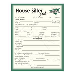 House Sitter Notepad