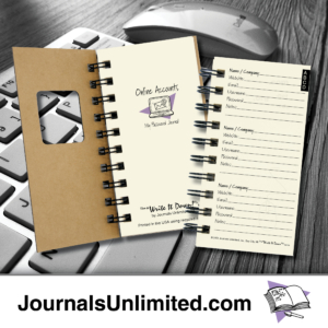 Online Accounts My Password Journal mid-19