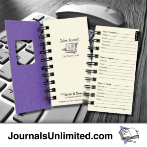 Online Accounts My Password Journal mid-19